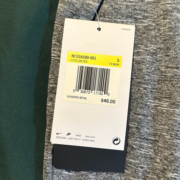 Nike Swim Men's Hydroguard Dri-FIT Stretch UPF 40+ Heather Rash Guard - Picture 3 of 5